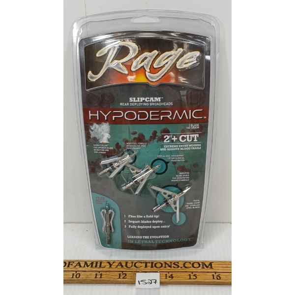 RAGE HYPODERMIC SLIPCAM REAR DEPLOYING BROADHEADS
