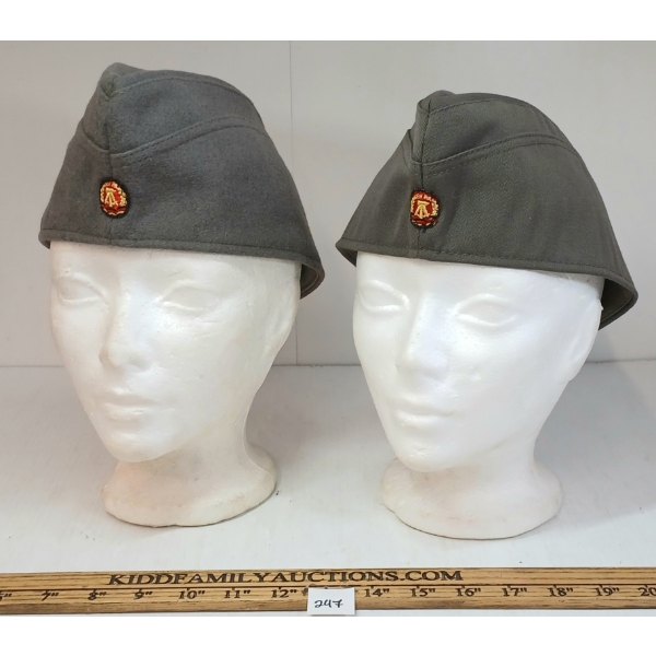 LOT OF 2 - GERMAN DEMOCRATIC REPUBLIC FIELD CAPS