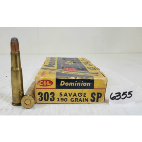 AMMO: 20X CIL DOMINION .303 SAV - 190GR - SP - COLLECTIBLE BOX