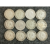 Image 2 : LOT OF 12 - 1941-1947 CDN 25 CENT COINS 