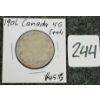 Image 1 : 1906 CDN 50 CENT SILVER COIN