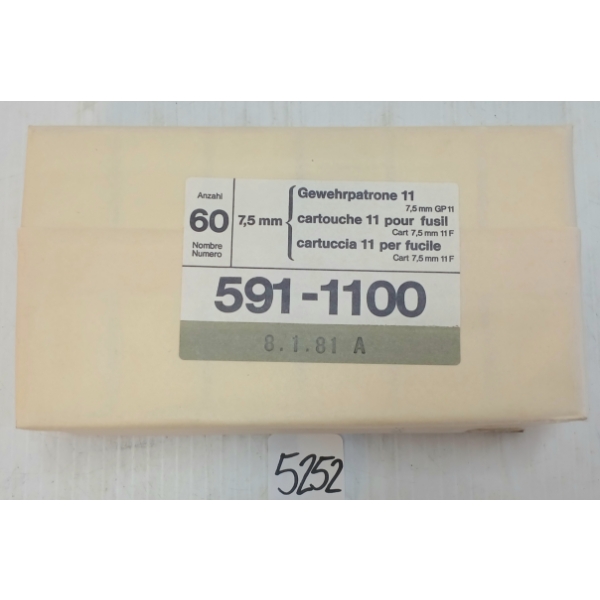 AMMO: QTY OF 7.5XSS SWISS - SEALED