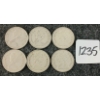 Image 2 : LOT OF 6 - 1968 CDN 25 CENT COINS