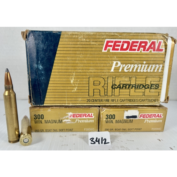 AMMO: 60X FEDERAL .300 WIN MAG - 200 GR SP