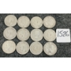Image 2 : LOT OF 12 - 1937-1964 CDN 25 CENT COINS