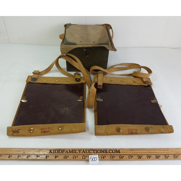 LOT OF 3 - WWII CDN MAP CASES & BOX