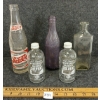 Image 1 : LOT OF 5 - MISC BOTTLES - INCL COCA-COLA & WINDSHIELD SOLVENT