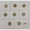 Image 2 : LOT OF 8 - CDN 10 CENT COINS - INCL 1930, 1931, 1932 & 1933 ETC