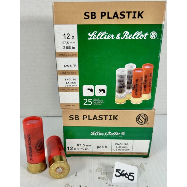 AMMO: 50X S&B 12 GA 2-5/8 IN - #00 BUCKSHOT