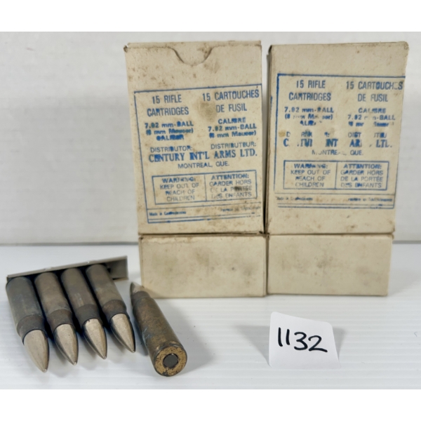 AMMO: 60X 8 MM MAUSER - MILITARY FMJ - ON CLIPS
