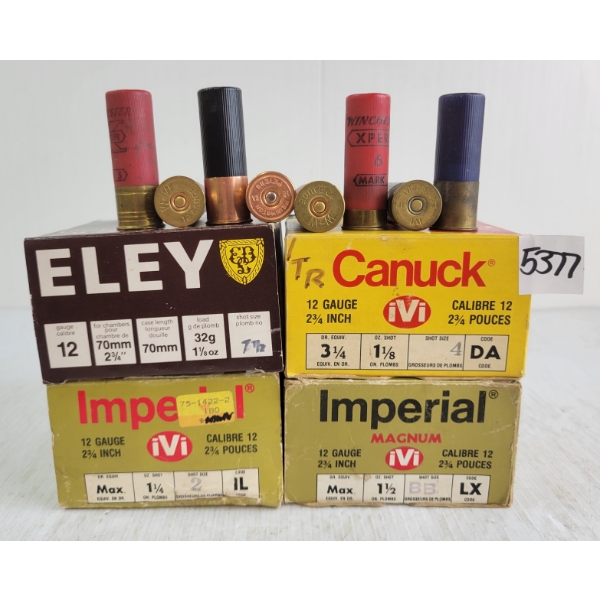 AMMO: 100X MIXED 12GA - 2-3/4IN - #2, 4, 7-1/2 & BB SHOT