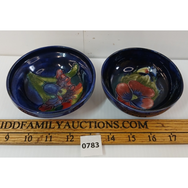 LOT OF 2 - MOORCROFT CERAMIC CANDY DISHES