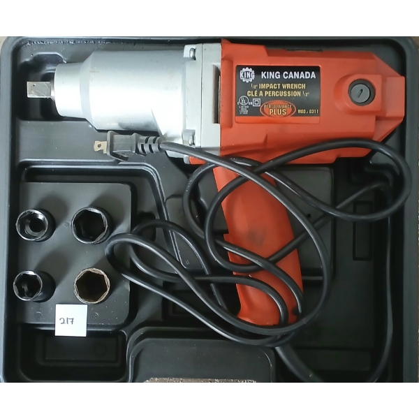 KING CANADA 1/2IN IMPACT WRENCH W/ CASE