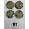 Image 2 : LOT OF 4 - CDN 50 CENT SILVER COINS - INCL 1919 & 1944, ETC.
