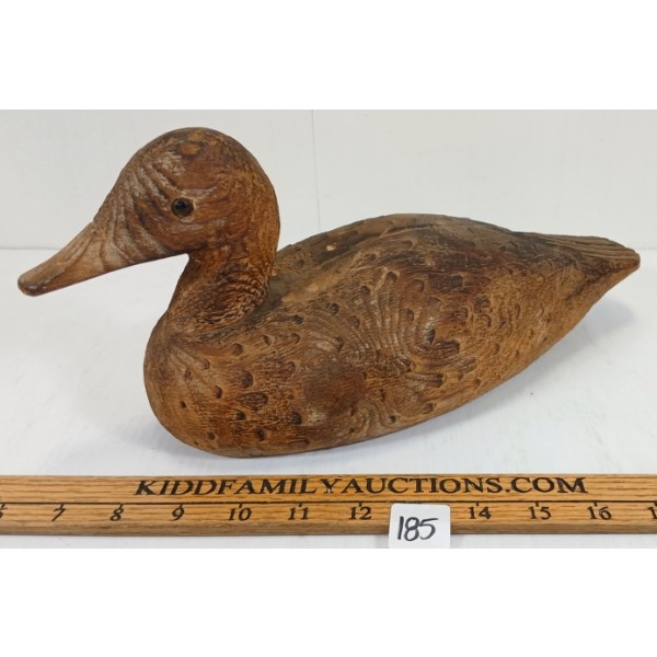 SPECKLE TEXTURED DECOY DUCK - MID 20TH CENTURY
