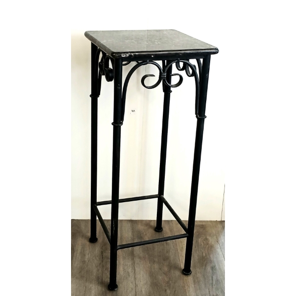 MARBLE TOP PLANT STAND 