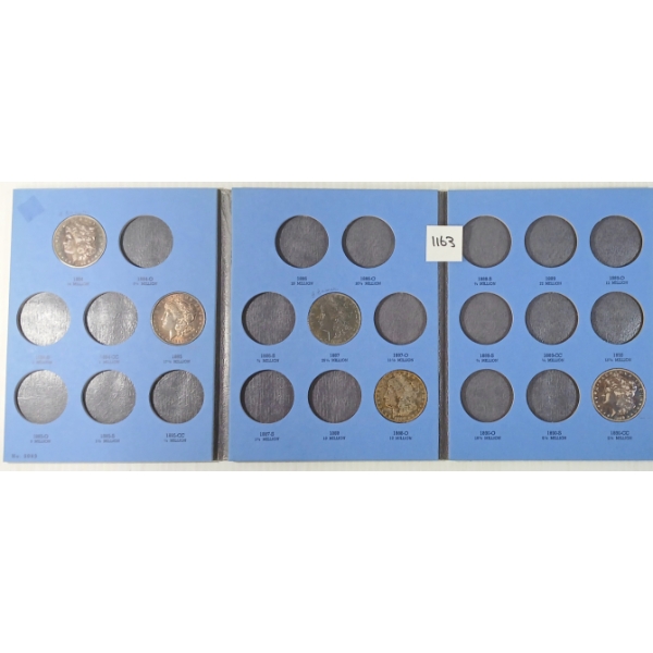 1884-1890 LIBERTY HEAD & MORGAN TYPE SILVER DOLLARS BOOKLET