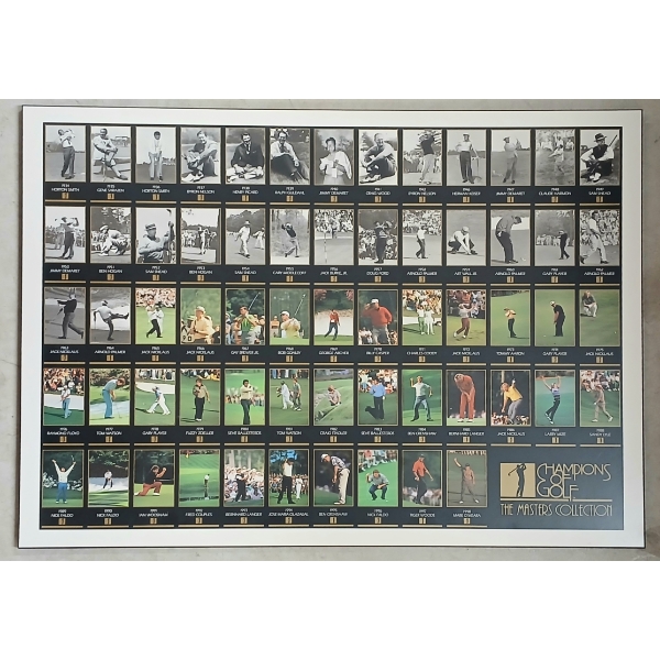 1934-1998 CHAMPIONS OF GOLF; THE MASTER COLLECTION - COMMEMORATIVE BOARD