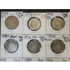 Image 3 : LOT OF 22 - 1947-1987 CDN 50 CENT PCS - INCL 'CURVE 7'