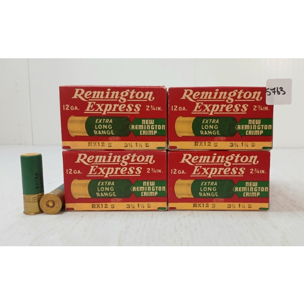 AMMO: 125X REMINGTON EXPRESS 12GA - 2 3/4IN - #5 SHOT - COLLECTIBLE BOXES