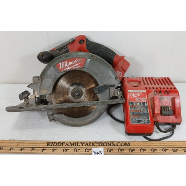 LOT OF 2 - MILWAUKEE CHARGER & CIRCULAR SAW