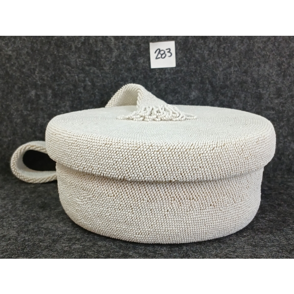 ROUND BEADED CLUTCH PURSE