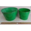 Image 1 : LOT OF 2 - METAL PLANTER PAILS