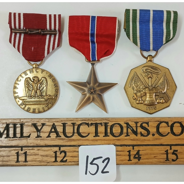 LOT OF 3 - U.S. GOOD CONDUCT, MILITARY ACHIEVEMENT & HEROIC ACHIEVEMENT MEDALS