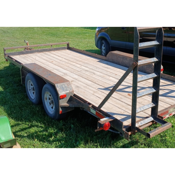 1997 ADVA 7000LBS FLATBED TRAILER - 6.5 X 16 FOOT DECK