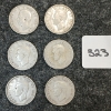 Image 2 : LOT OF 6 - 1947 CDN 25 CENT COINS 