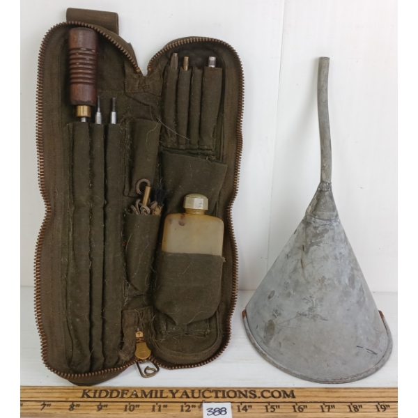 LOT OF 2 - CDN RIFLE CLEANING KIT & BARREL FUNNEL 