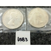 Image 2 : LOT OF 2 - 1953 & 1958 CDN SILVER DOLLARS - BRITISH COLUMBIA & VOYAGEUR