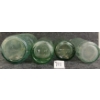 Image 6 : LOT OF 4 - AQUA GREEN BLOB TOP SCREW CAP, SQUARE SHOULDER & LONG NECK EMBOSSED BOTTLES
