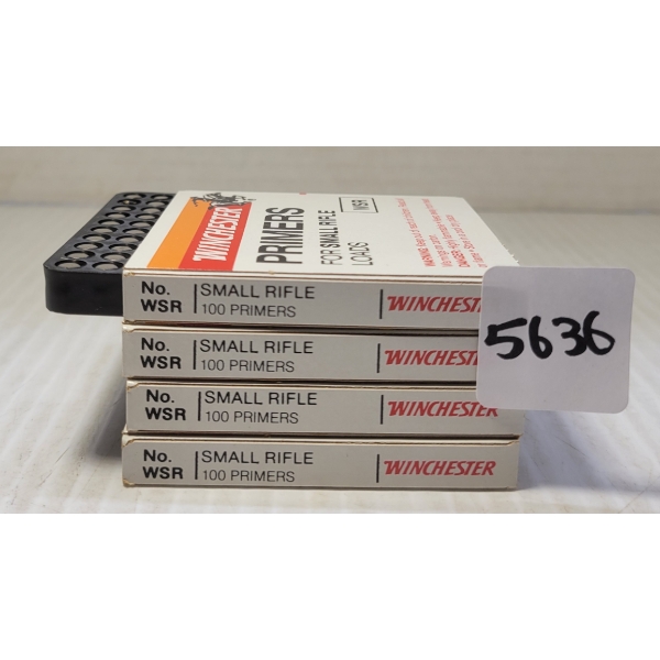 PRIMERS: 400X WINCHESTER NO. WSR SMALL RIFLE PRIMERS