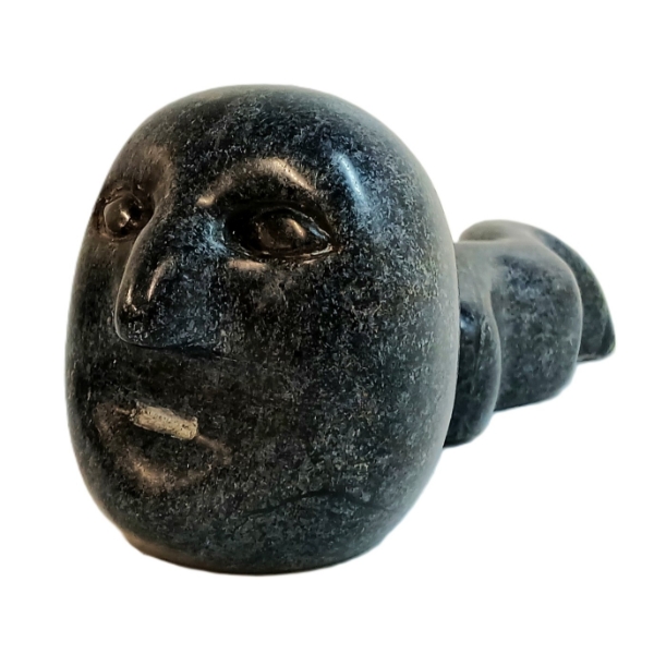SNAKE W/ HUMAN FACE - SIGNED - STONE