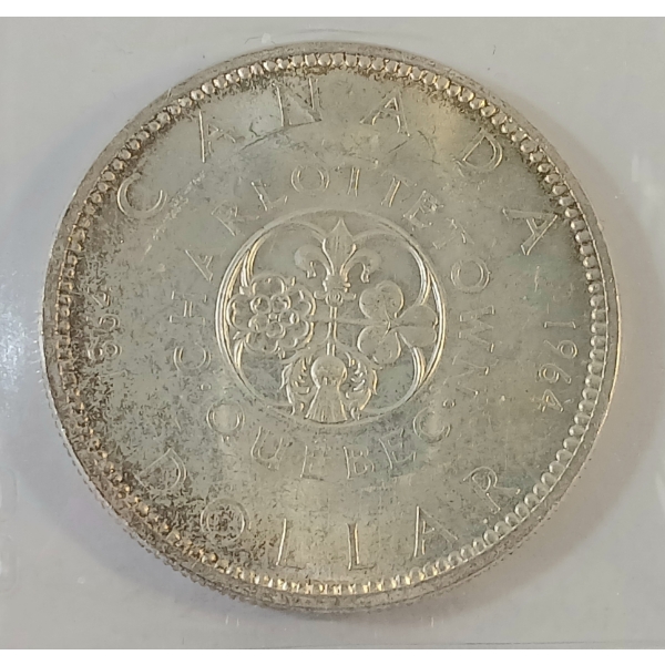 1964 CDN SILVER DOLLAR - CCCS GRADED
