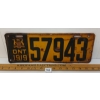 Image 1 : 1919 ONTARIO LICENCE PLATE