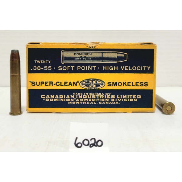 AMMO: 20X DOMINION .38-55 255GR. SP