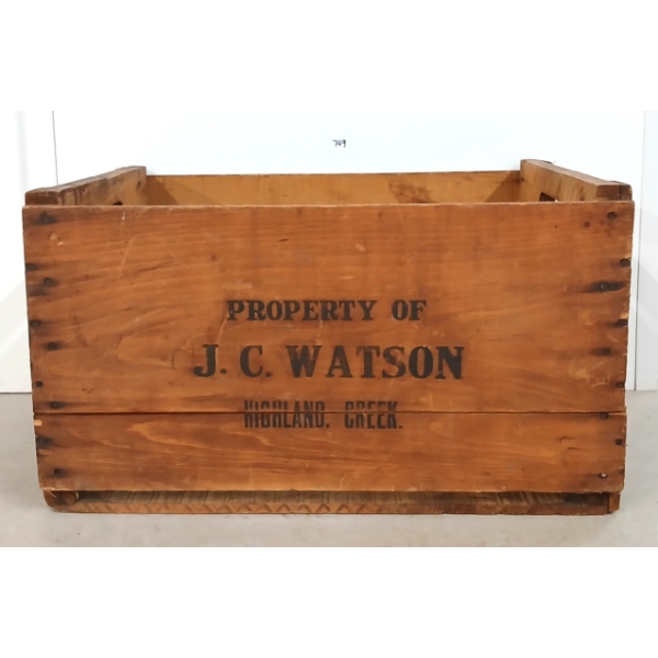"J.C. WATSON HIGHLAND, CREEK" CRATE
