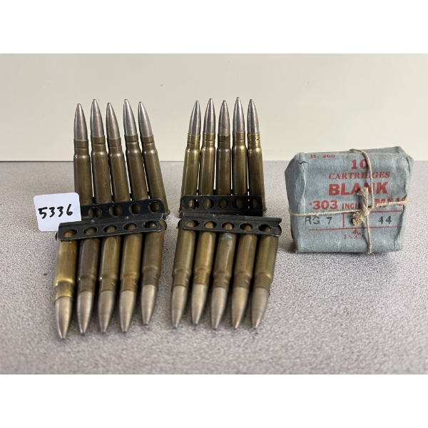 AMMO: 30X BROAD ARROW .303 BRIT 20X CANADIAN BROAD ARROW ON STRIPPER CLIPS 10X BROAD ARROW BLANKS