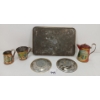 Image 2 : TIN LITHO CHILDREN'S TEA SET W/ TRAY
