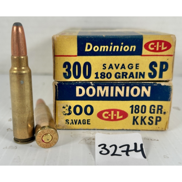 AMMO: 40X CIL .300 SAVAGE - 180 GR SP