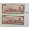 Image 2 : LOT OF 2 - 1954 CDN $2 BANKNOTES - SEQUENTIAL