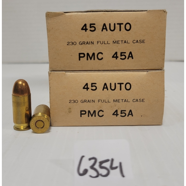 AMMO: 100X PMC .45 AUTO - 230 GR. FMJ