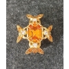 Image 1 : JOAN RIVERS GOLD TONED MALTESE CROSS HONEYBEE BROOCH W/ TOPAZ