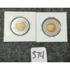 Image 1 : LOT OF 2 - 1996 & 2000 CDN $2 COINS