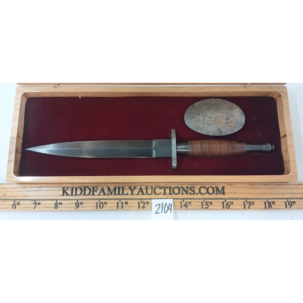 FAIRBAIRN / SYKES SPECIAL EDITION KNIFE W/ CASE & BELT BUCKLE