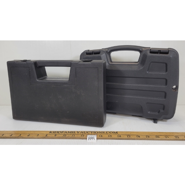 LOT OF 2 - HARD HANDGUN CASES - INCL GUN GUARD