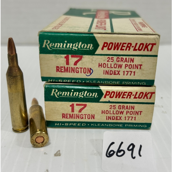 AMMO: 40X REMINGTON .17 REM - 25 GR HP