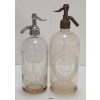 LOT OF 2 - MARCHANTS & DUKE'S - CLEAR ACID-ETCHED - SYPHON BOTTLES